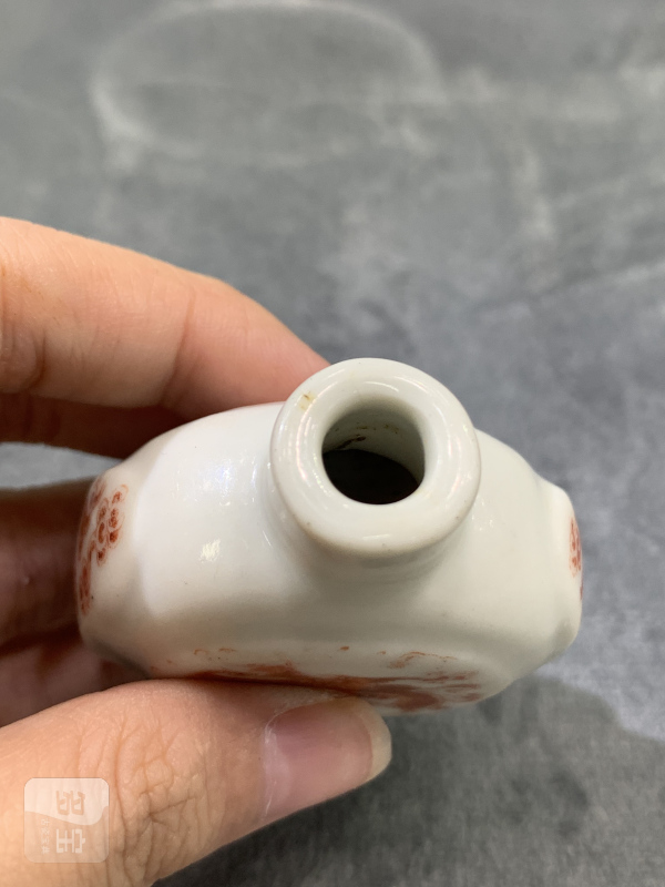 清晚期矾红云龙纹鼻烟壶 - 图6